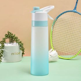 Spray Water Bottle For Girls Outdoor Sport Fitness Water Cup Large Capacity Spray Bottle Drinkware Travel Bottles Kitchen Gadgets (Color: PCblue)