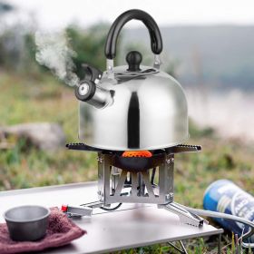 Multi-Use Whistling Tea Kettle 2 Liter, Anti-Corrosion Stainless Steel Water Kettle With Sealed Lid, Heat Resistant Handle For Home Office Campin (Option: Stainless steel)
